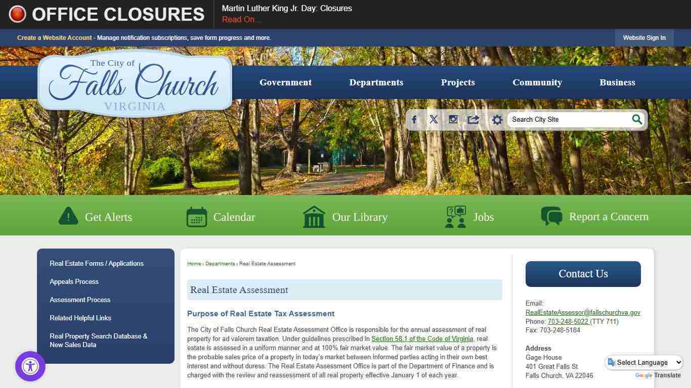 Real Estate Assessment | Falls Church, VA