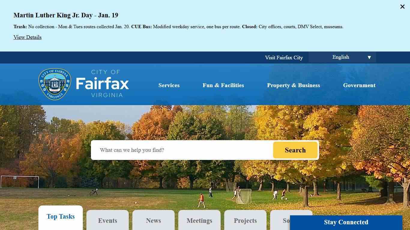 Home City of Fairfax, VA