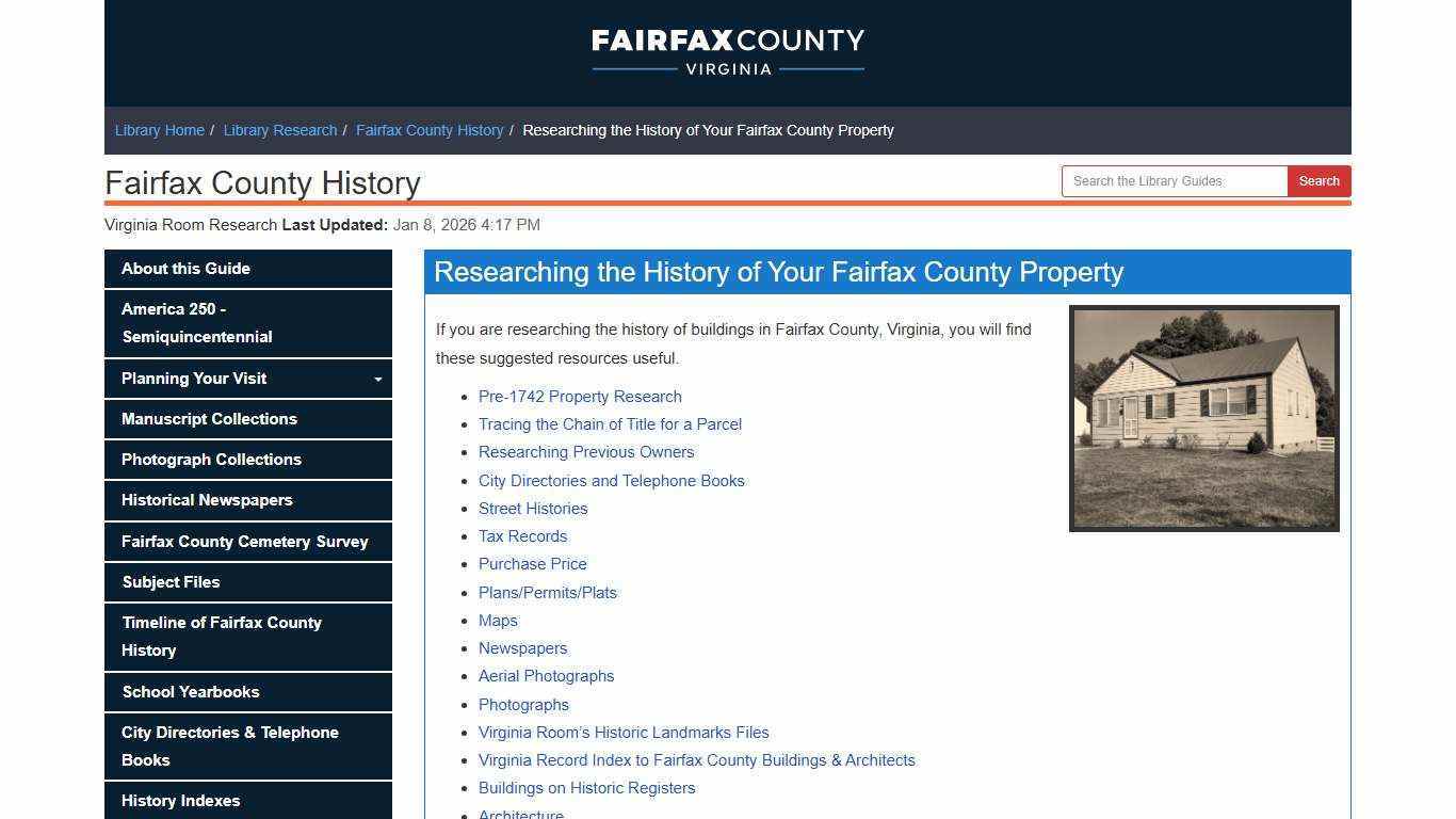 Researching the History of Your Fairfax County Property - Fairfax County History - Library Research at Fairfax County Government
