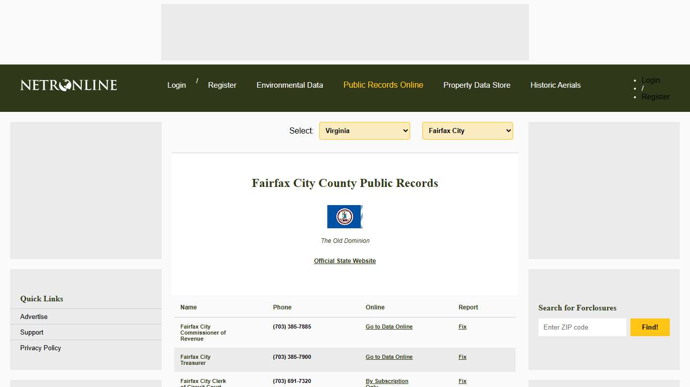 NETR Online • Fairfax City • Fairfax City Public Records, Search Fairfax City Records, Fairfax City Property Tax, Virginia Property Search, Virginia Assessor
